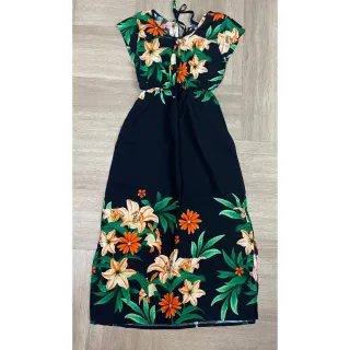 Moda Evangélica Vestido Estampado Manga Curta Viscose Fenda Lateral - estampa 15