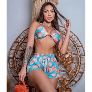 Shorts e biquíni: kit perfeito para arrasar! - Preto