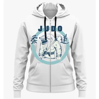 Agasalho com capuz e zíper, moletom judô lutador treino judoca blusa - Modelo 4
