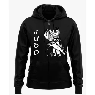 Agasalho com capuz e zíper, moletom judô lutador treino judoca blusa - Modelo 4