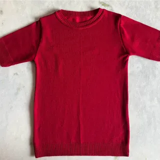 Decote Redondo Blusa Tricô Manga Curta Feminina - Verde Limão