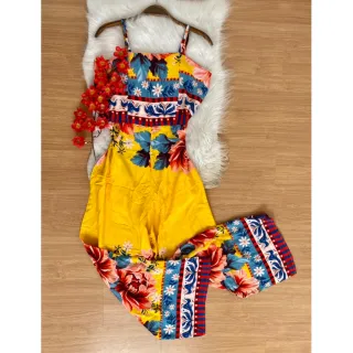 Coleção Verão Macacão Viscose - Estampa 09