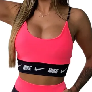 Conjunto Fitness Feminino Top Com Bojo e Short Bolso, Suplex com Ótima Elasticidade - Conjunto Branco