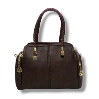 Bolsa Grande Transversal Feminina Boston - Ajustável e com Bolso Anti Roubo - CAFE