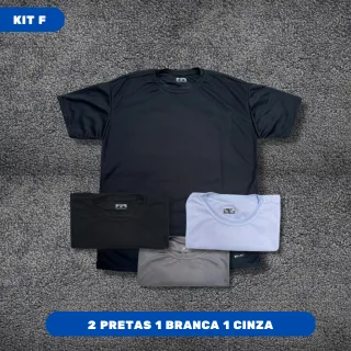 Camisetas Lisa Refletiva Dry Fit - Kit 4 Peças Academia Treino - KIT A
