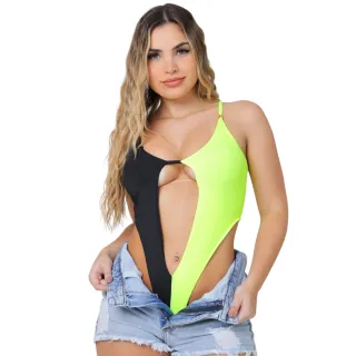 Jessy Body - Roupas Online Raryel - PRETO/LARANJA