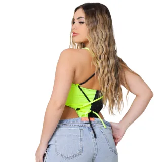 Jessy Body - Roupas Online Raryel - PRETO/LARANJA