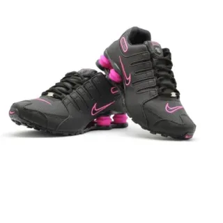 Promoção Tênis Nike Shox NZ 4 Molas - Calçado Esportivo Masculino - NZ PRETO/ROSA