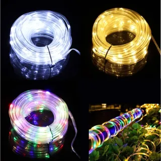 Iluminação Natal Luzes Led Rolo Tubo Mangueira Pisca Pisca 10m 110V - Colorido