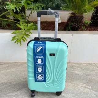 Mala de Bordo para Viagem com Rodinhas 360 Graus, Material em ABS Resistente e Cadeados Embutidos - N verde 17