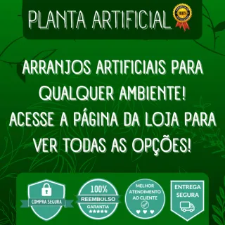 Vaso Decoração Planta Artificial São Jorge Espada Ogum Santa - Esfera Branco
