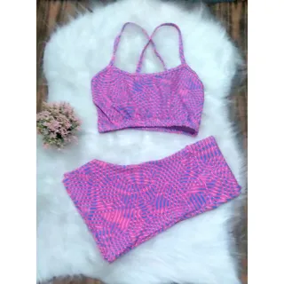 Top e Short Estampado Conjunto Academia Feminino - Pode Escolher a Cor - CJ10