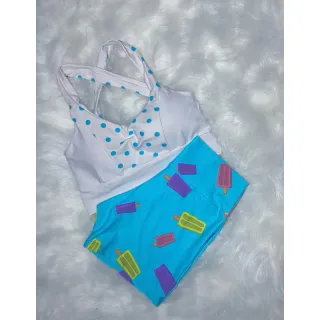 Conjunto moda academia Crossfit, short empina e top treino em poliamida - Conjunto Branco