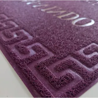 Capacho Emborrachado Bem Vindo 58x38cm - Tapete para Porta - Verde liso