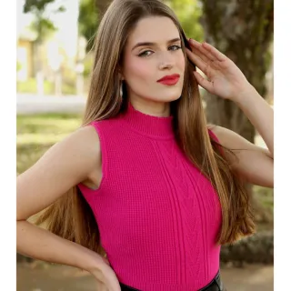 Tendência 2023: Cropeed em fio modal estilo blogueirinha - ROSA-PINK