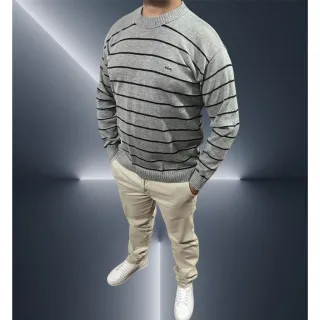 Blusa de frio masculina suéter - CINZA/Liso10