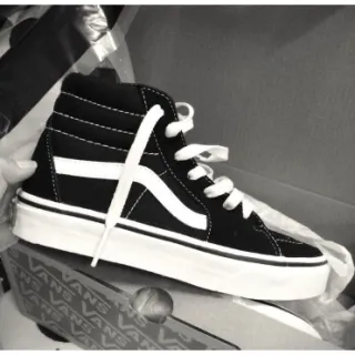 Botinha Unissex Vans Old Skool Cano Alto - A Pronta Entrega - Preto/Branco Vans bota