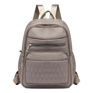 Mochila de Alumínio Feminina com Grande Capacidade - Textura Bordada Delicada - bege1978 com estojo