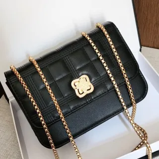 Moda Blogueira: Bolsa Feminina Pequena Festa Balada Alça de Corrente Transversal - DB-426 KHAKI