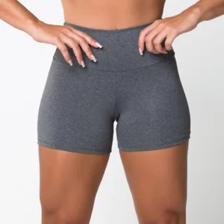 Legging Fitness Feminino Suplex Curto Meia Coxa - Tecido Resistente e Grosso - Cinza