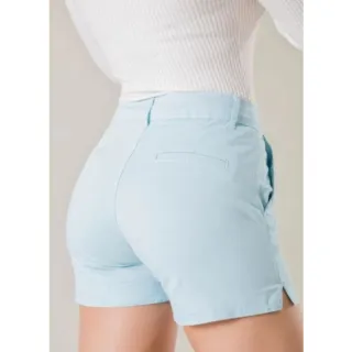 Sarja Social Feminino Elastano Bivik Cores - Short - Azul Claro