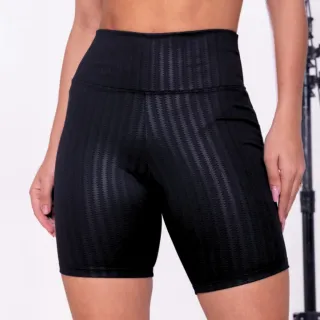 Short Preto Meia Coxa Cirrê Ikat Academia 3D - G1 - 44/46