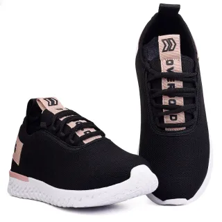 Promoção Tênis Esportivo Leve e Confortável Masculino Feminino - PRETO/PRETO