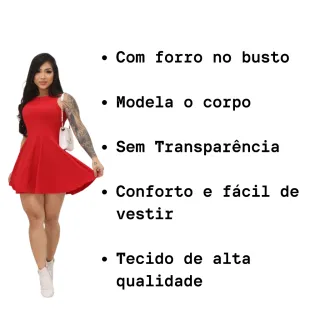 Vestido curto feminino rodado princesa regata canelado - Azul Marinho