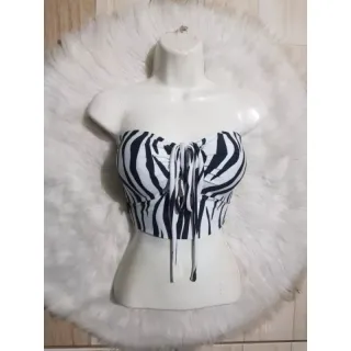 Suplex Cropped Top Feminino Tomara que Caia Com Bojo - Tamanho Único - Vermelho