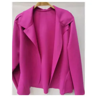 Casaco Feminino em Neoprene - Blazer Terninho Corte a Laser - Vinho