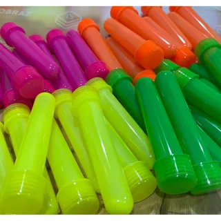 Lembrancinha de Festa Tubete Neon 13 cm - Kit - TUBETE ROSA NEON = 20