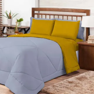 Edredom Dupla Face para Cama de Queen - Frio Inverno - Branco