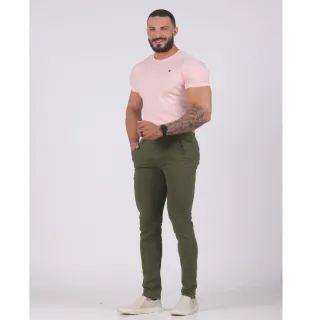 Alfaiataria Militar Lycra Elastano Calça Sport Fino Verde - TAM 44