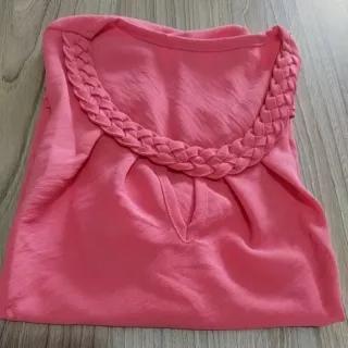 Blusa social feminina manga curta M G GG duna - Lilás