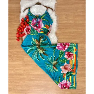 Coleção Verão Vestido Longo em Viscose - Estampa 25