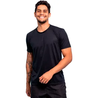 Promoção de Camiseta Lisa para Treino Masculina em Algodão - Ideal para Academia e Esportes - Azul Marinho Algodão