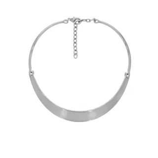 Acessório elegante: Colar Choker Aro Dourado/Prata para a mulher moderna - Prata