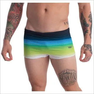 Sungas Adulto Larga Estampada Praia Piscina Boxer Lycra - Azul