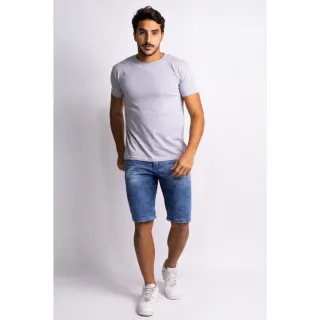 Bermuda Elastano Masculina Jeans #653 - Azul