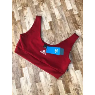 Regata Feminino Esporte Cropped Top Blusa - Vermelha