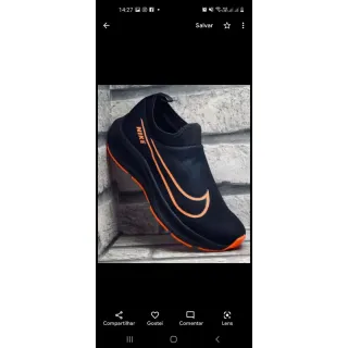 Caminhada esporte calce fácil: tênis meia unissex - Nike preto e branco