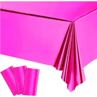 Plástico Metalizado Brilho Toalha de Mesa Para Decoração de Festa - Dourado