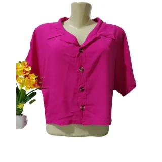 Roupa Social Feminina Cropped Camisa - MODA feminina - Onça