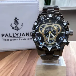 Mod1/4 Pallyjane - Relógio Masculino Prova D´Água - Dourado/Dourado/Azul-Mod4