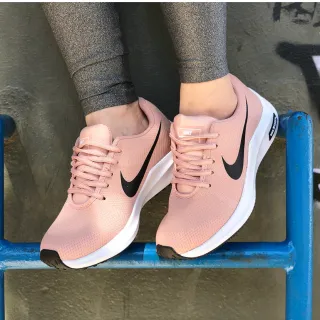 Confortável Tênis Feminino de Academia Zoom para Caminhada - CINZA/ROSA