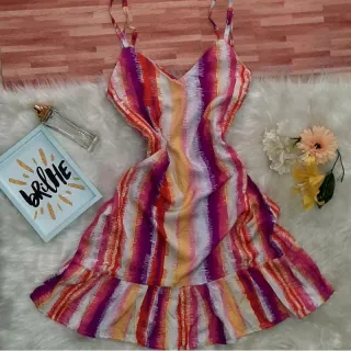 Viscose Soltinho Vestido Curto Feminino GG - ONCINHA