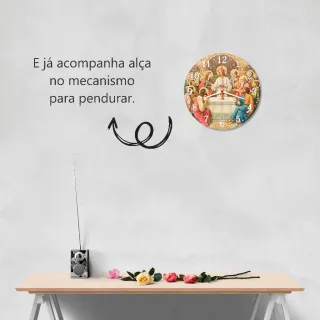 Relógio Decorar Parede Santa Ceia 30cm - Único