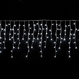 Luzes de Natal em Cascata com 8 Funções, disponível em 5 ou 10 metros e com opção de 200 ou 400 LEDs - LUZ QUENTE