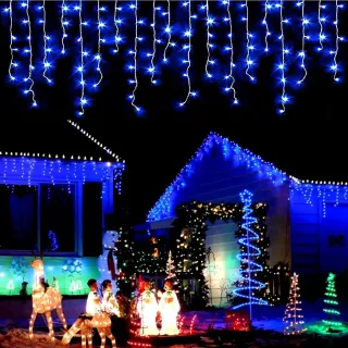 Enfeite de Natal Pisca Pisca Cascata 100 Leds 8 Funções - Raryel - BRANCO FRIO