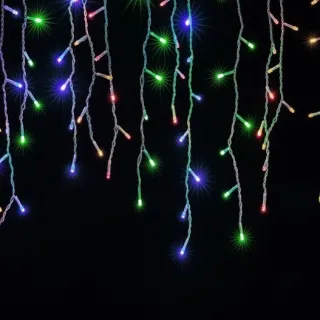 Luzes de Natal em Cascata com 8 Funções, disponível em 5 ou 10 metros e com opção de 200 ou 400 LEDs - LUZ QUENTE